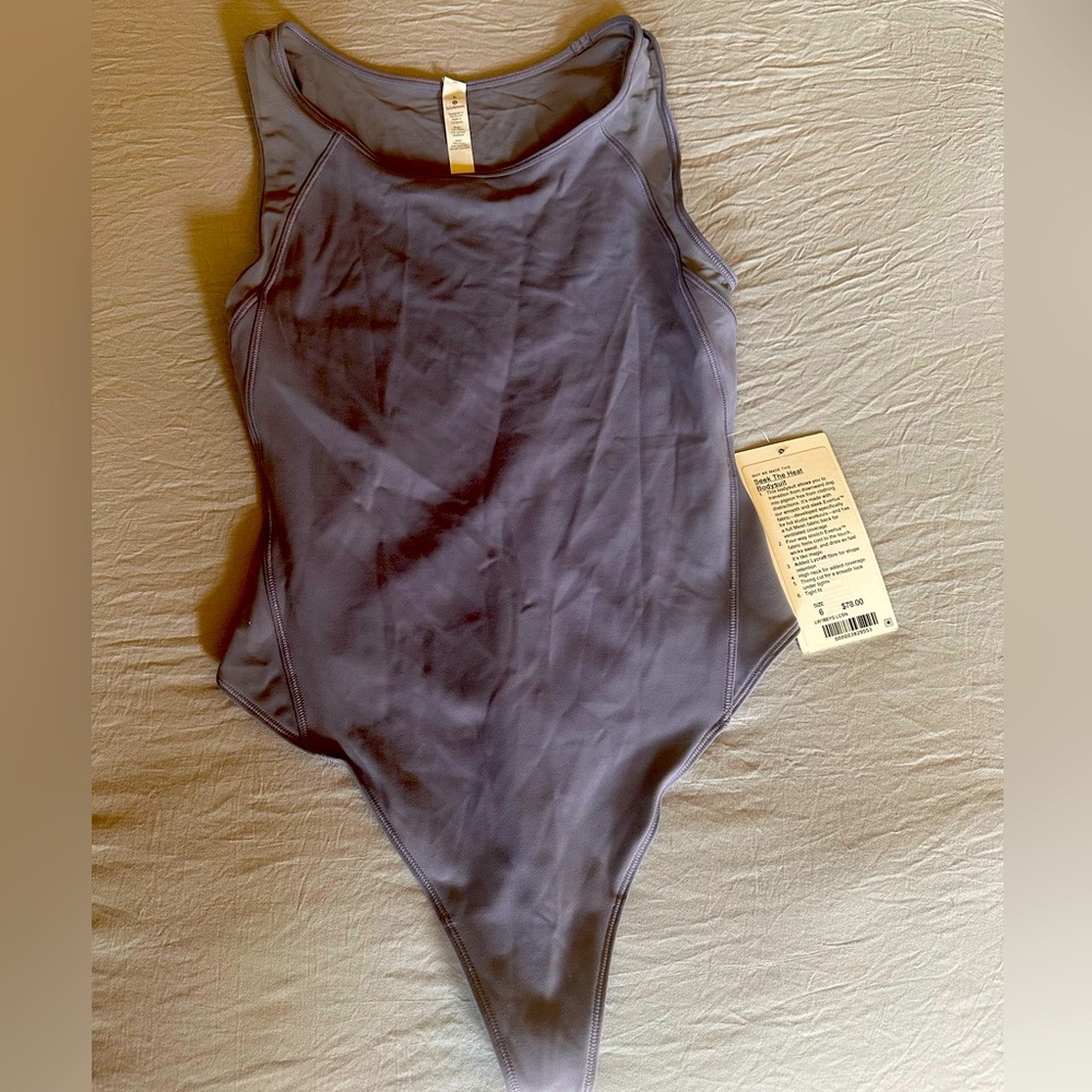 Gray Lululemon thong bodysuit